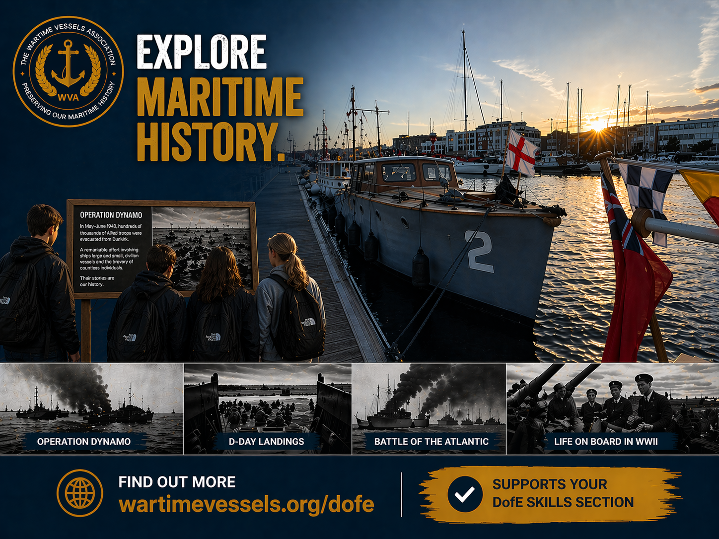 Explore maritime history with the Wartime Vessels Association DofE Skills programme
